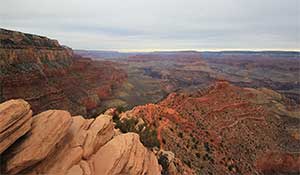 Vista del Grand Canyon meridionale Kaibab Trail